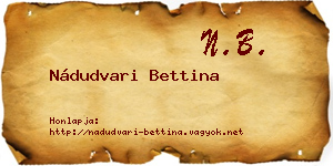 Nádudvari Bettina névjegykártya