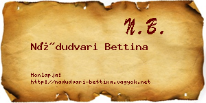 Nádudvari Bettina névjegykártya