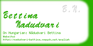 bettina nadudvari business card