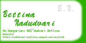 bettina nadudvari business card